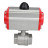 Кран шаровой BV3232P(2pc)-FP-T-ISO-H Ду40 Ру63 полнопроходной двухходовой, нержавеющая сталь 316, внутренняя резьба, уплотнение - PTFE, с пневмоприводом PA-DA-083 двойного действия в Омске