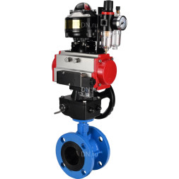 Затвор дисковый поворотный WBV1313E-2W-F-H Ду150 Ру16 фланцевый, корпус - чугун GGG40, диск - чугун GGG40, EPDM, с пневмоприводом PA-DA-130, пневмораспределителем 4M310-08 AC220V, БКВ APL-510N EX, ручным дублером MON1-250-T26-ISO и БПВ AFC2000