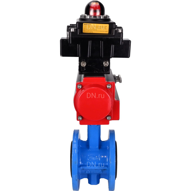 Затвор дисковый поворотный WBV1313E-2W-F-H Ду65 Ру16 фланцевый, корпус - чугун GGG40, диск - чугун GGG40, уплотнение - EPDM, с пневмоприводом PA-DA-105 и БКВ APL-410N EX в Омске