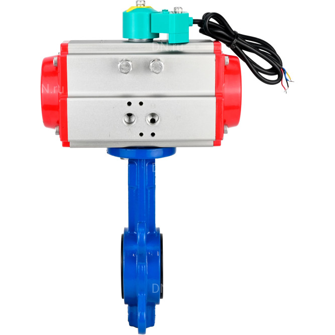 Затвор дисковый поворотный WBV1413E-2W-Fb-H Ду150 Ру16 корпус - чугун GGG50, диск - чугун GGG40, уплотнение - EPDM, с пневмоприводом PA-DA-105 и магнитным переключателем ALS200D в Омске