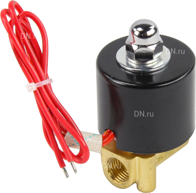 Клапан электромагнитный VS100-NT-NC-24VAC 1/4″ Ду8 Ру10 прямого действия двухходовой, корпус - латунь, присоединение - внутренняя резьба, уплотнение - NBR, нормально-закрытый, катушка - 24 В AC в Омске