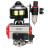 Кран шаровой BV3232P(4pc)-SP-3WL-T-ISO-H 1 1/4″ Ду32 Ру63 стандартнопроходной трехходовой L-тип, нержавеющая сталь SS316, внутренняя резьба, PTFE, с пн.приводом PA-SA-065 пн.распределителем 4M310-08 AC220V БПВ AFC2000 БКВ APL-510N-EX в Омске