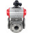 Кран шаровой BV3232P(4pc)-FP-3WL-F Ду40 Ру16 полнопроходной трехходовой, фланцевый, корпус - нержавеющая сталь SS316, с пневмоприводом PA-DA-065 двойного действия и БКВ APL-210N в Омске