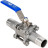 Кран шаровой BV3232P(3pc)-FP-W-H LONG Ду40 Ру40 полнопроходной, трехсоставной, корпус - нержавеющая сталь SS316, уплотнение - PTFE, под приварку, с рукояткой в Омске