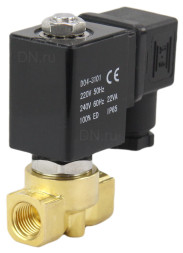 Клапан электромагнитный VS700-PT-NC-220VAC 1/2″ Ду15 Ру10 соленоидный двухходовой, корпус - латунь, уплотнение - PTFE, присоединение - внутренняя резьба, прямого действия, нормально закрытый, с нулевым перепадом давления, катушка - 220В