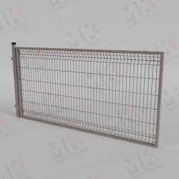 Ворота для 3D забора серые (RAL 7004) 5000х1500 мм откатные