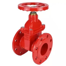 Задвижка клиновая 30ч39р (аналог МЗВГ) GVWN1414S-2W-F-S red Ду50 Ру10/16 фланцевая, корпус - чугун GGG50, уплотнение - силикон, со штурвалом и невыдвижным штоком, цвет - красный