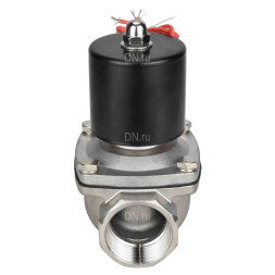 Клапан электромагнитный VS131-VT-NC-220VAC 3/8″ Ду10 Ру10, соленоидный двухходовой, корпус - нержавеющая сталь 304, уплотнение - Viton, резьбовой, нормально-закрытый, прямого действия, катушка - 220В