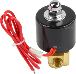 Клапан электромагнитный VS100-VT-NC-24VAC 1/4″ Ду8 Ру10 прямого действия двухходовой, корпус - латунь, присоединение - внутренняя резьба, уплотнение - VITON, нормально-закрытый, катушка - 24 В AC