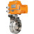 Затвор дисковый поворотный WBV3131E-2W-W-H Ду80 Ру10 под приварку, корпус - пищевая нержавеющая сталь 304, уплотнение - EPDM, с электроприводом QT-N-003EM-O1-24VDC-У1 24В HARK в Омске