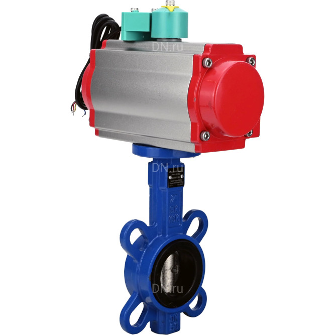 Затвор дисковый поворотный WBV1413E-2W-Fb-H Ду40 Ру16, корпус - чугун GGG50, диск - чугун GGG40, уплотнение - EPDM, с пневмоприводом PA-SA-083, пневмораспределителем 4M310-08 24В NAMUR и магнитным переключателем ALS200D в Омске