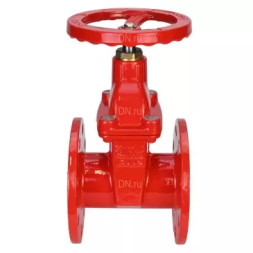 Задвижка клиновая 30ч39р (аналог МЗВГ) GVWN1414S-2W-F-S red Ду80 Ру10/16 фланцевая, корпус - чугун GGG50, уплотнение - силикон, со штурвалом и невыдвижным штоком, цвет - красный