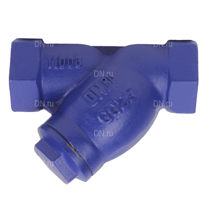 Фильтр сетчатый FMY1131PPL-T 1 1/2″ Ду40 Ру16 резьбовой L=160, корпус чугун GGG25, сетка SS304, уплотнение PPL, Y-образный в Омске