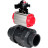 Кран шаровой BV4242E-FP-GRM-ISO Дн65 Ру10 полнопроходной, корпус - НПВХ, шар - НПВХ, уплотнение - EPDM, с пневмоприводом PA-DA-065, пневмораспределителем 4M310-08 AC220V и БКВ APL-210N в Омске