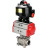Кран шаровой BV3232P(3pc)-FP-W-ISO-H Ду50 Ру40 полнопроходной двухходовой, нержавеющая сталь SS316, под приварку, уплотнение - PTFE, с пневмоприводом PA-SA-105 и БКВ APL-510N-EX в Омске