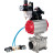 Кран шаровой BV3232P(3pc)-FP-W-ISO-H WDVF Ду40 Ру40 полнопроходной, трехсоставной, корпус - нержавеющая сталь 316, уплотнение - PTFE, под приварку, с пневмоприводом PA-DA-065, пневмораспределителем 4V320-10 AC220V, БКВ APL-210N, БПВ AFC2000 в Омске