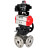 Кран шаровой BV3232P(4pc)-FP-3WL-F Ду65 Ру16 полнопроходной трехходовой, фланцевый, корпус - нержавеющая сталь SS316, с пневмоприводом PA-DA-083 двойного действия, БКВ APL-410N EX и ручным дублером MON2-450-T28-ISO в Омске