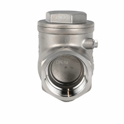 Клапан обратный VCT3131-T 2 1/2 Ду65 Ру16 ZGY резьбовой, поворотный, корпус - нержавеющая сталь CF8/AISI 304, диск - нержавеющая сталь CF8/AISI 304, уплотнение - PTFE
