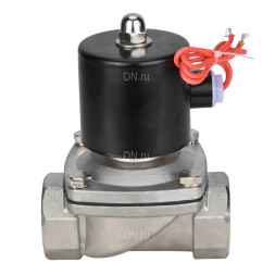 Клапан электромагнитный VS131-VT-NC-220VAC 3/4″ Ду20 Ру10, соленоидный двухходовой, корпус - нержавеющая сталь 304, уплотнение - Viton, резьбовой, нормально-закрытый, прямого действия, катушка - 220В