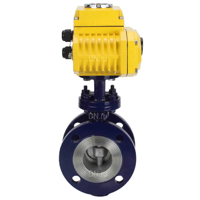 Затвор дисковый поворотный с тройным эксцентриситетом WBV3EX-3431M-1W-F-ISO Ду50 Ру25 фланцевый, корпус - углеродистая сталь WCB, диск - нержавеющая сталь 304, METAL, с четвертьоборотным электроприводом QT-N-008EM-A1-220VAC-У1 (4-20мА) HARK в Омске