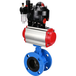 Затвор дисковый поворотный WBV1313E-2W-F-H Ду150 Ру16 фланцевый, корпус - чугун GGG40, диск - чугун GGG40, EPDM, с пневмоприводом PA-DA-130, пневмораспределителем 4M310-08 DC24V, БКВ APL-510N EX и БПВ AFC2000