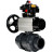 Кран шаровой BV4242E-FP-GRM-ISO Дн100 Ру10 полнопроходной, корпус - НПВХ, шар - НПВХ, уплотнение - EPDM, с пневмоприводом PA-DA-105-1, пневмораспределителем 4M310-08 DC24V и БКВ APL-410N EX в Омске