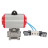 Кран шаровой BV3232P(3pc)-FP-W-ISO-H Ду15 Ру63, полнопроходной под приварку, нержавеющая сталь SS316, уплотнение - PTFE, с пневмоприводом PA-DA-052 двойного действия, с пневмораспределителем 4V320-10 AC220V в Омске