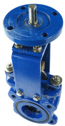 Задвижка шиберная GVKN1331N-2W-Fb-ISO Ду50 Ру10 двусторонняя, межфланцевая, шпиндель - невыдвижной, корпус - чугун GGG40, шибер - нержавеющая сталь 304, уплотнение - NBR, с ISO-фланцем и голым штоком, круглый шток 16, F10