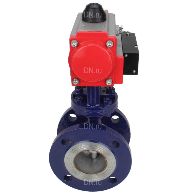 Затвор дисковый поворотный с тройным эксцентриситетом WBV3EX-3431M-1W-F-ISO Ду50 Ру25 фланцевый, корпус - углеродистая сталь WCB, диск - нержавеющая сталь 304, METAL, с пневмоприводом PA-DA-083 и пневмораспределителем 4M310-08 AC220V в Омске