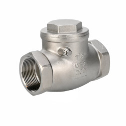 Клапан обратный VCT3232-T 1 1/2 Ду40 Ру16 ZGY резьбовой, поворотный, корпус - нержавеющая сталь CF8М/AISI 316, диск - нержавеющая сталь CF8М/AISI 316, уплотнение - PTFE