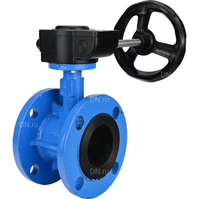 Затвор дисковый поворотный WBV1313E-2W-F-H Ду125 Ру16 фланцевый, корпус - чугун GGG40, диск - чугун GGG40, уплотнение - EPDM, с редуктором HAM RQN2-300Z-T37 в Омске
