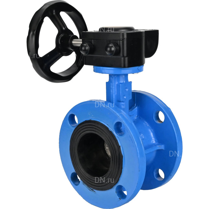 Затвор дисковый поворотный WBV1313E-2W-F-H Ду125 Ру16 фланцевый, корпус - чугун GGG40, диск - чугун GGG40, уплотнение - EPDM, с редуктором HAM RQN2-300Z-T37 в Омске