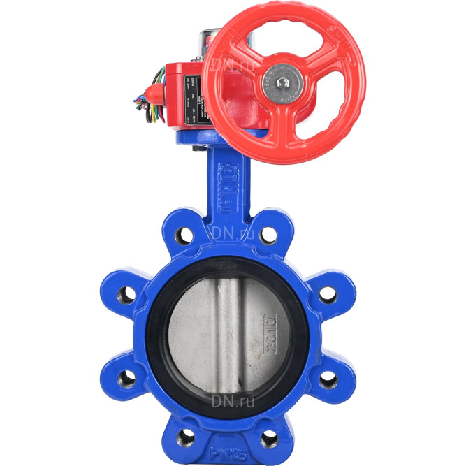 Затвор дисковый поворотный WBV1631E-2W-Fb-H Ду125 Ру16 LUG межфланцевый, корпус - чугун QT450, диск - нержавеющая сталь AISI 304, уплотнение - EPDM, с редуктором HGBF RQN1-180Z в Омске