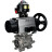 Кран шаровой BV3232P(3pc)-FP-SW-ISO-H Ду100 Ру63 полнопроходной, корпус - нержавеющая сталь SS316, под приварку, с пневмоприводом PA-DA-105-1, пневмораспределителем 4M310-08 DC24V, БКВ APL-510N EX в Омске