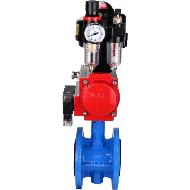 Затвор дисковый поворотный WBV1313E-2W-F-H Ду65 Ру16 фланцевый, корпус - чугун GGG40, диск - чугун GGG40, EPDM, с пневмоприводом PA-DA-105, пневмораспределителем 4M310-08 DC24V, БКВ APL-510N EX и БПВ AFC2000 в Омске