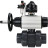 Кран шаровой BV4242E-FP-GRM-ISO Дн20 Ру10 полнопроходной, корпус - НПВХ, шар - НПВХ, уплотнение - EPDM, с пневмоприводом PA-DA-105-1, пневмораспределителем 4M310-08 AC220V, БКВ APL-510N EX и БПВ AFC2000 в Омске