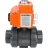 Кран шаровой BV4242E-FP-GRM-ISO Дн15 Ру10 полнопроходной, клеевой с разборным муфтовым соединением, корпус - НПВХ, шар - НПВХ, уплотнение - EPDM, с электроприводом QT-N-003EM-O1-24VDC-У1 HARK в Омске