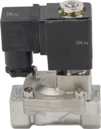Клапан электромагнитный VS431-VT-NC-220VAC 1/2″ Ду15 Ру16, соленоидный двухходовой, корпус - нержавеющая сталь 304, уплотнение - Viton, резьбовой, нормально-закрытый, пилотный, катушка - 220В