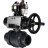 Кран шаровой BV4242E-FP-GRM-ISO Дн25 Ру10 полнопроходной, корпус - НПВХ, шар - НПВХ, уплотнение - EPDM, с пневмоприводом PA-DA-105-1, пневмораспределителем 4M310-08 AC220V, БКВ APL-510N EX и БПВ AFC2000 в Омске