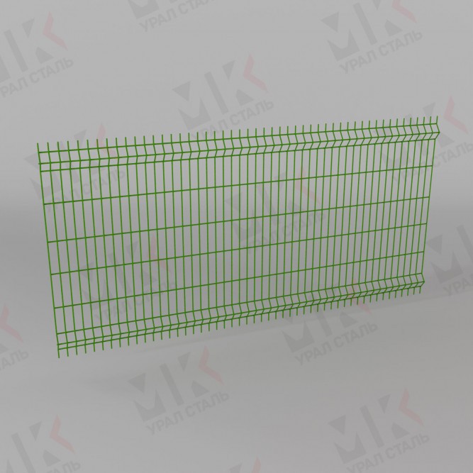 3Д забор зеленый (RAL 6005) 2500х2500х4 Light в Омске