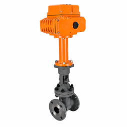 Задвижка клиновая 30с941нж GVWR2121M-2W-F-ОСТ Ду150 Ру16 GAIR фланцевая, корпус - сталь 25Л, материал клина - сталь 25Л, уплотнение - металл, с ОСТ-фланцем, с электроприводом MT-N-020EM-O1-220VAC-У1