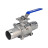 Кран шаровой BV3131P(3pc)-FP-W-ISO-H LONG Ду10 Ру63 полнопроходной, трехсоставной, корпус - нержавеющая сталь 304, уплотнение - PTFE, под приварку, с рукояткой в Омске