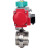 Затвор дисковый поворотный WBV3131S-2W-T-H Ду20 Ру10 резьбовой, пищевая нержавеющая сталь 304, уплотнение - Silicon, с пневмоприводом PA-DA-052, пневмораспределителем 4M310-08 DC24V и магнитным переключателем ALS200D в Омске