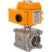 Кран шаровой BV3232P(3pc)-FP-SW-ISO-H Ду80 Ру63 полнопроходной, корпус - нержавеющая сталь SS316, под приварку, с электроприводом QT-N-015EM-O1-220VAC-У1 HARK в Омске