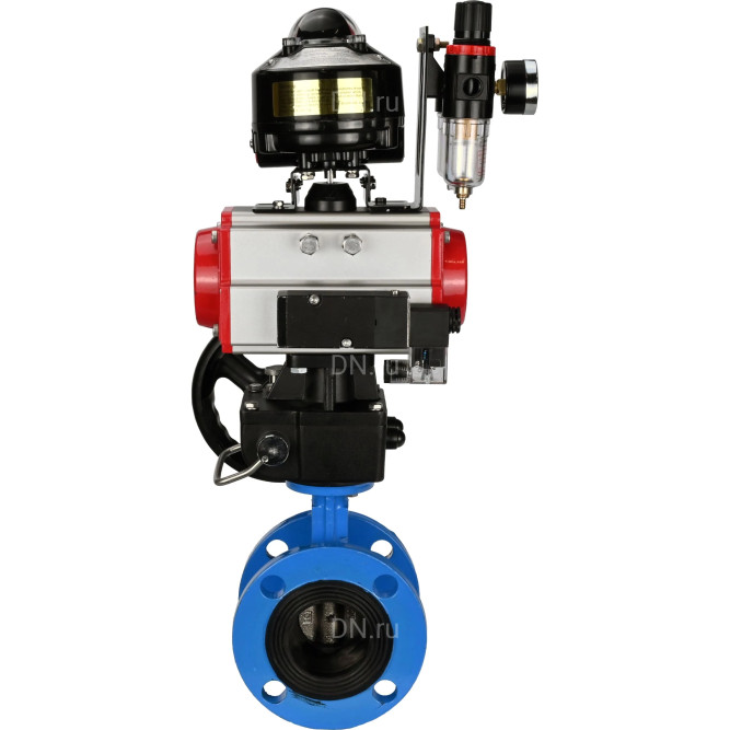 Затвор дисковый поворотный WBV1313E-2W-F-H Ду150 Ру16 фланцевый, корпус - чугун GGG40, диск - чугун GGG40, EPDM, с пневмоприводом PA-DA-130, пневмораспределителем 4M310-08 DC24V, БКВ APL-510N EX, ручным дублером MON1-250-T26-ISO и БПВ AFC2000 в Омске