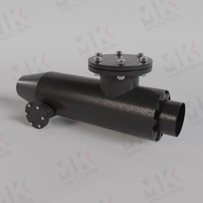 Грязевик Ду65 Ру16 под приварку горизонтальный для трубопровода в Омске
