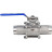 Кран шаровой BV3131P(3pc)-FP-W-ISO-H LONG Ду25 Ру63 полнопроходной, трехсоставной, корпус - нержавеющая сталь 304, уплотнение - PTFE, под приварку, с рукояткой в Омске