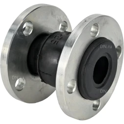 Компенсатор резиновый CR-E25-F Ду32 Ру16, резиновая вставка (корпус) - EPDM, тип присоединения - фланцевый, материал фланцев - сталь углеродистая оцинкованная