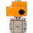 Кран шаровой BV3232P(3pc)-FP-SW-ISO-H Ду80 Ру63 полнопроходной, корпус - нержавеющая сталь SS316, под приварку, с электроприводом QT-N-015EM-O1-380VAC-У1 HARK в Омске