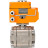 Кран шаровой BV3232P(3pc)-FP-SW-ISO-H Ду80 Ру63 полнопроходной, корпус - нержавеющая сталь SS316, под приварку, с электроприводом QT-N-015EM-O1-380VAC-У1 HARK в Омске